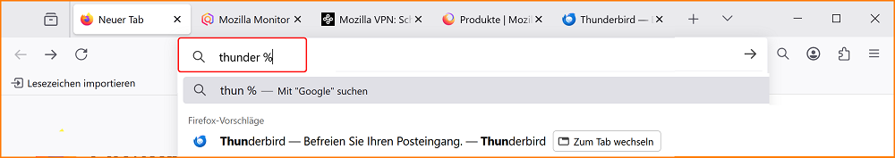Suche in Adressleiste nach Suchbegriff fx139