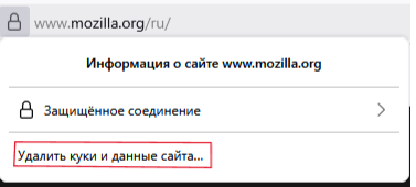 Clear cookies and site data_ru