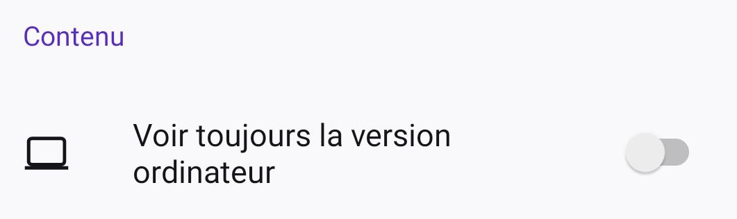 Request desktop view off
