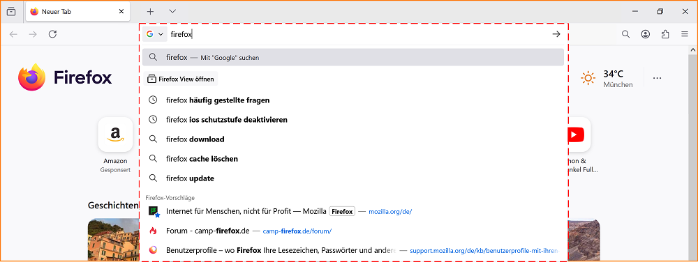 Adressleiste Autovervollständigung Liste fx140