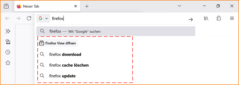 Adressleiste Suchergebnisse fx140