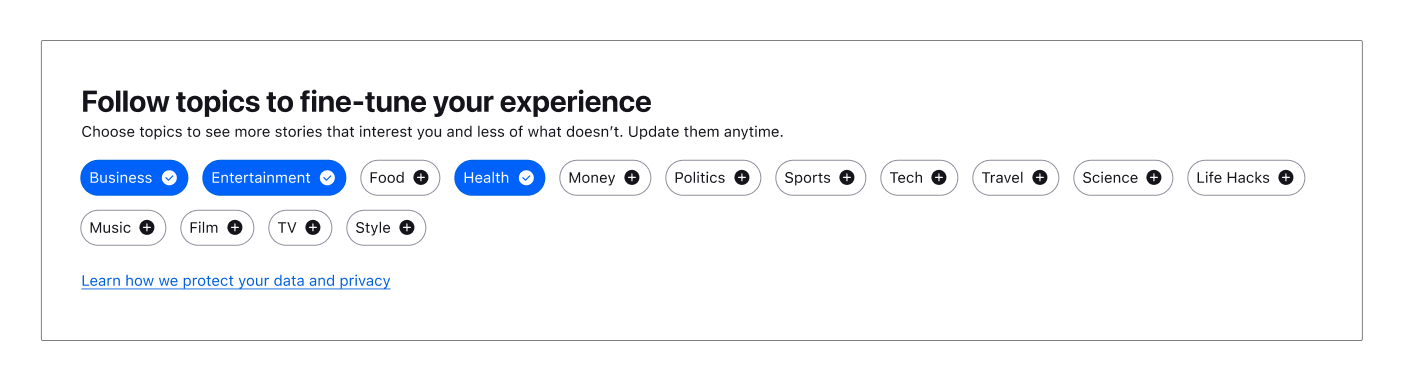 New Tab Interest