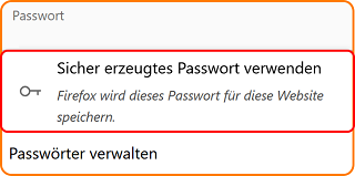 Passwort sicher generieren fx142