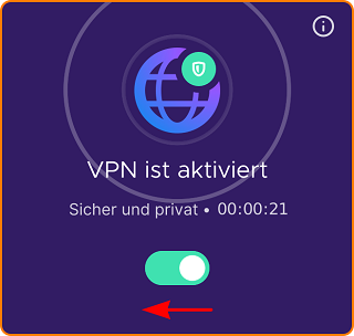 VPN aktiviert