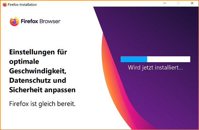 Installationsfortschritt fx142