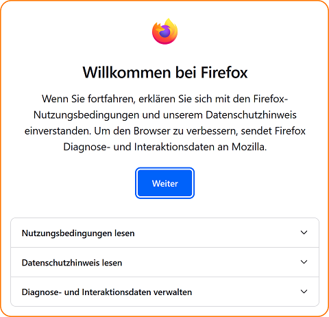Installation Willkommensseite fx143