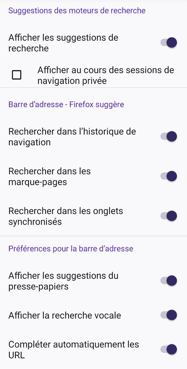 Manage search engines Android-14