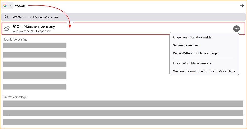Wetter Adressleiste fx144