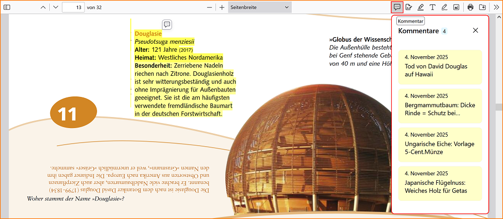 pdf Kommentar alle anzeigen