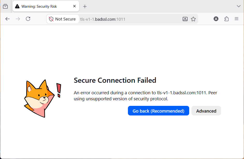 Secure connection and security warning error pages in Firefox | Firefox ...