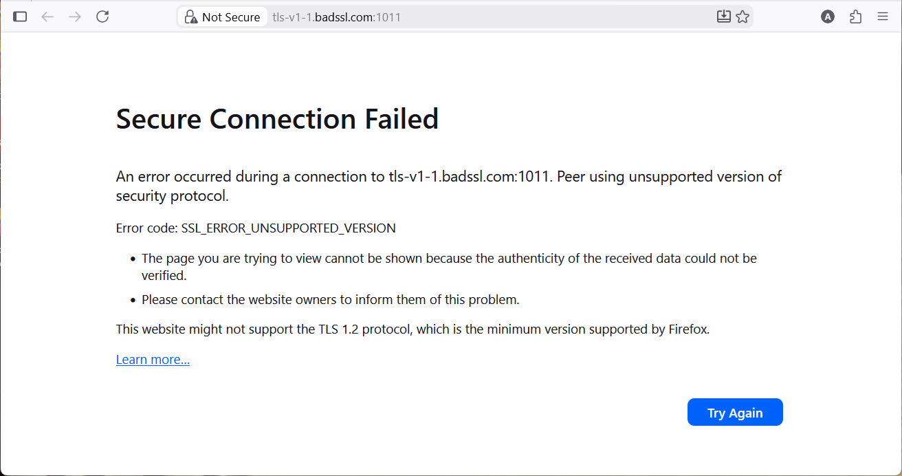 Secure connection and security warning error pages in Firefox | Firefox ...