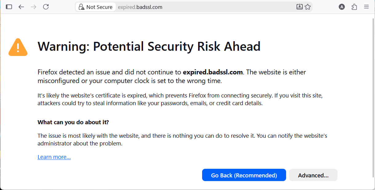 Fx148Warning-SecurityRiskTimeRelated