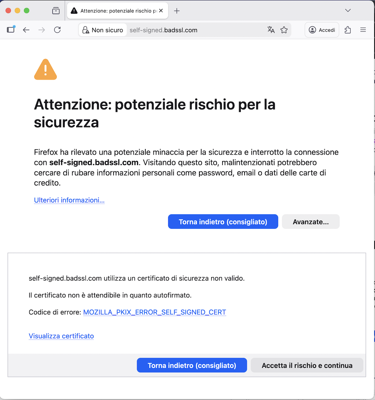 Fx148_Warning_Sicurezza_SelfSigned_Advanced