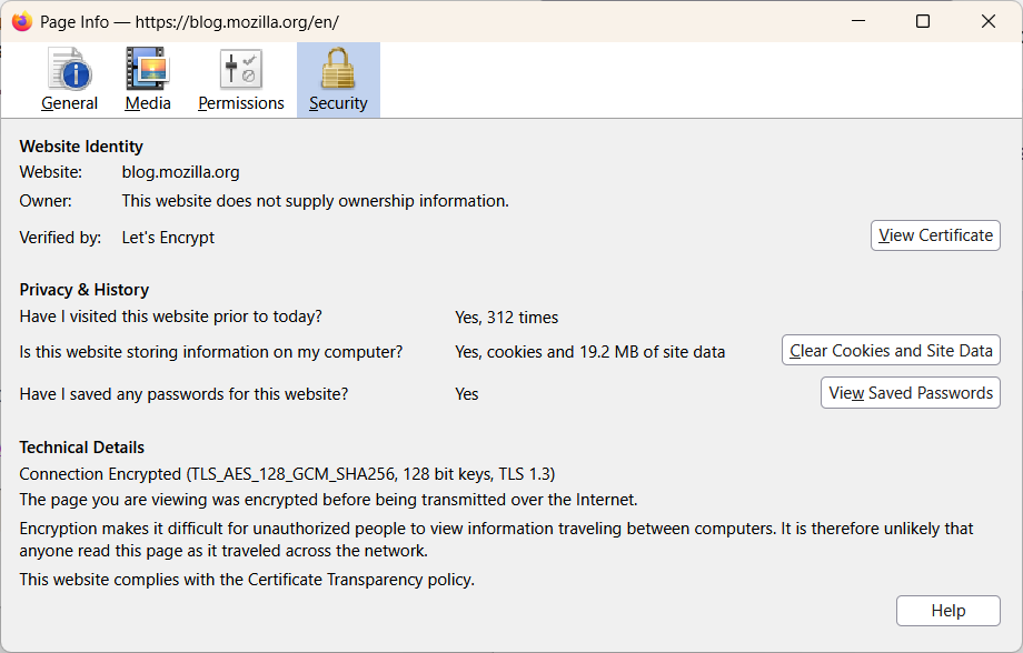 Fx150PageInfo-Security