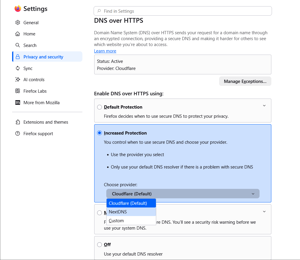 Fx151settingsDNSoverHTTPS-IncreasedProtection