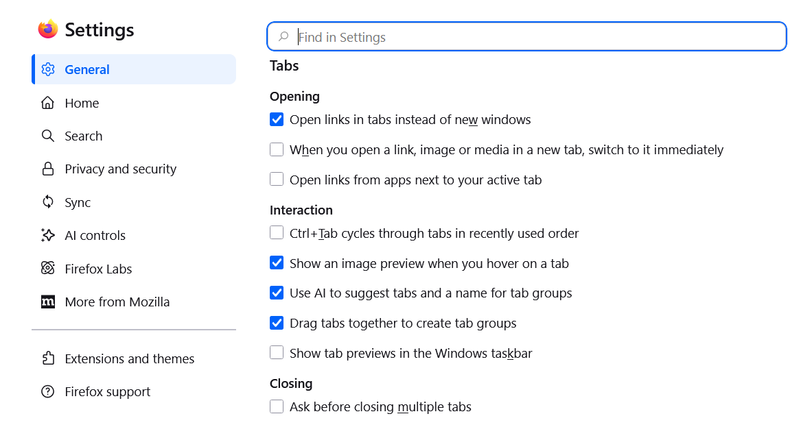 Fx151settings-Tabs