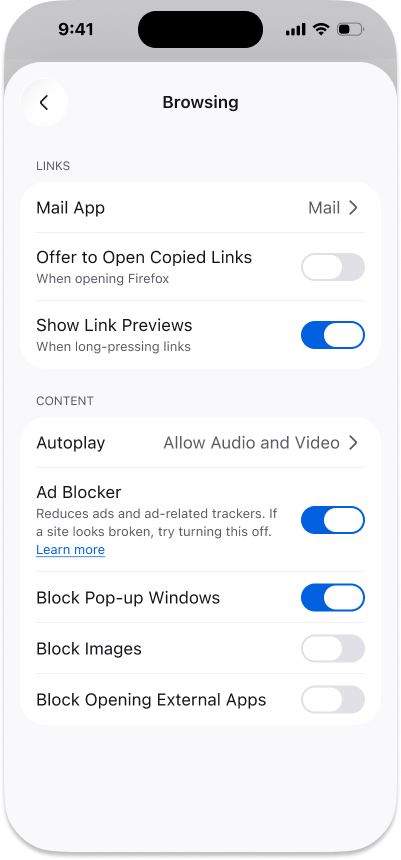 Firefox finalmente ganha bloqueador de anúncios nativo no iPhone