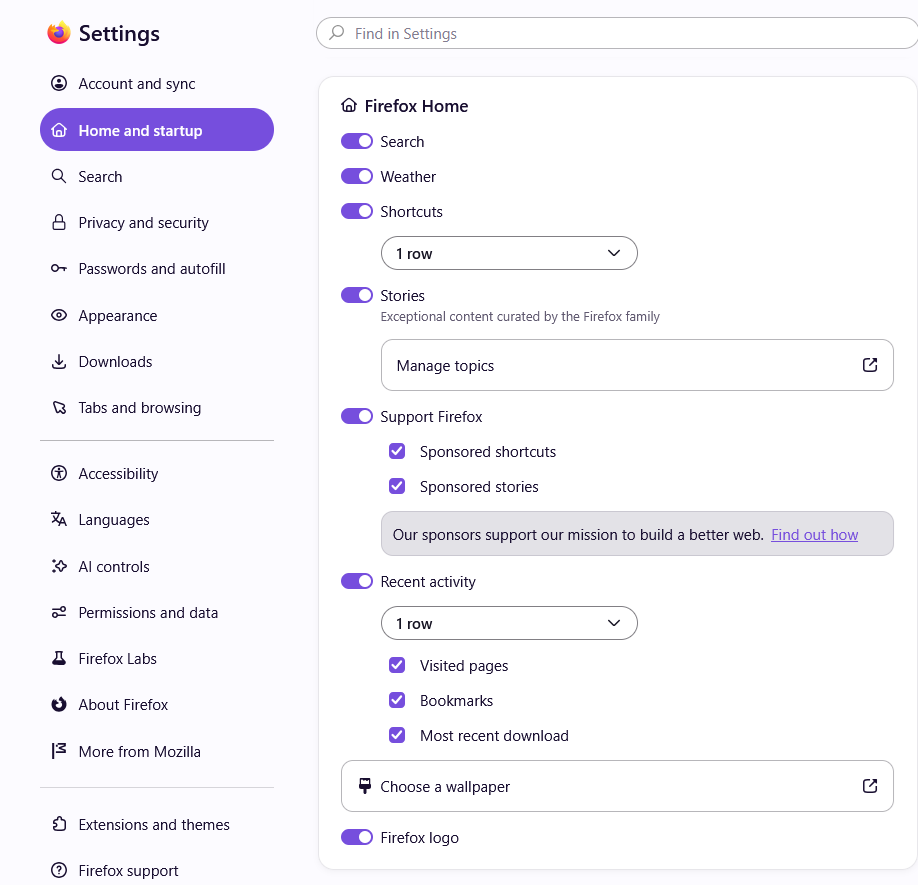 Fx157settings-FirefoxHome