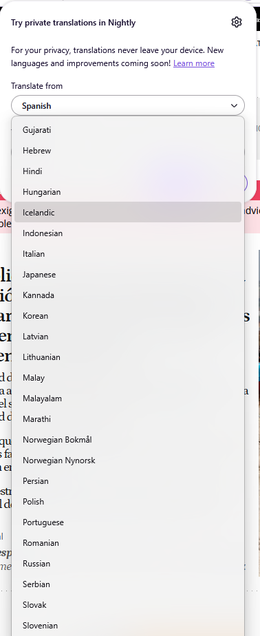 Fx157select translate from language
