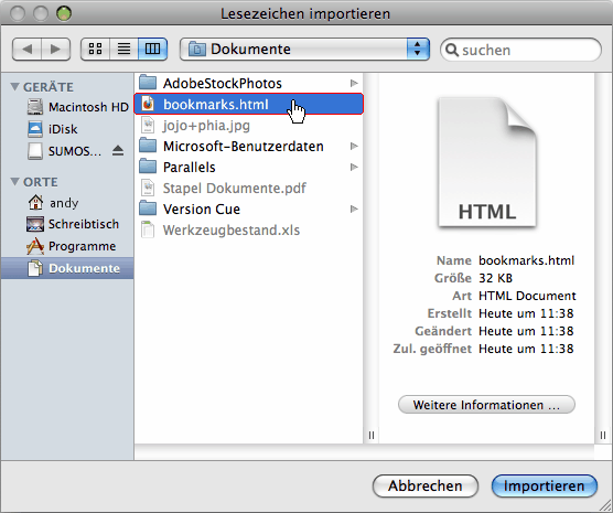 safari lesezeichen firefox importieren