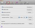 Einstellungen-Fenster - Inhalts-Abschnitt Fx4/5 (Mac)