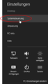 Systemsteuerung aufrufen - Win8