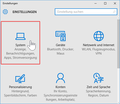 Einstellungen System - Windows 10