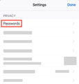 Passwords menu Firefox iOS