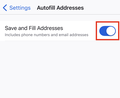 Address autofill on Firefox iOS