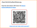 2FA QR Code scan