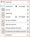 iOS Dunkelmodus der Website