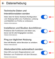 iOS Datenerhebung Schalter