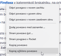 Fx139 prirocni meni Kopiraj ocisceno povezavo