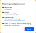 Datenimport aus Chrome 4 alle Gruppen fx138