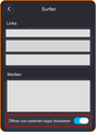 iOS Blockieren externer Apps