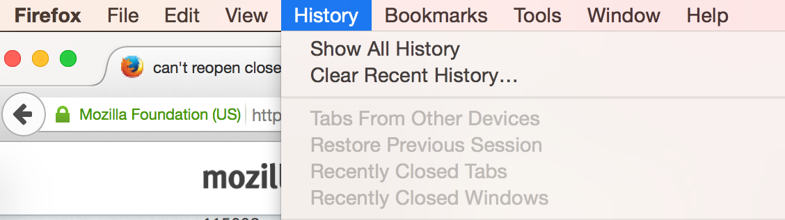 can t reopen closed tabs Firefox Support Forum Mozilla Support