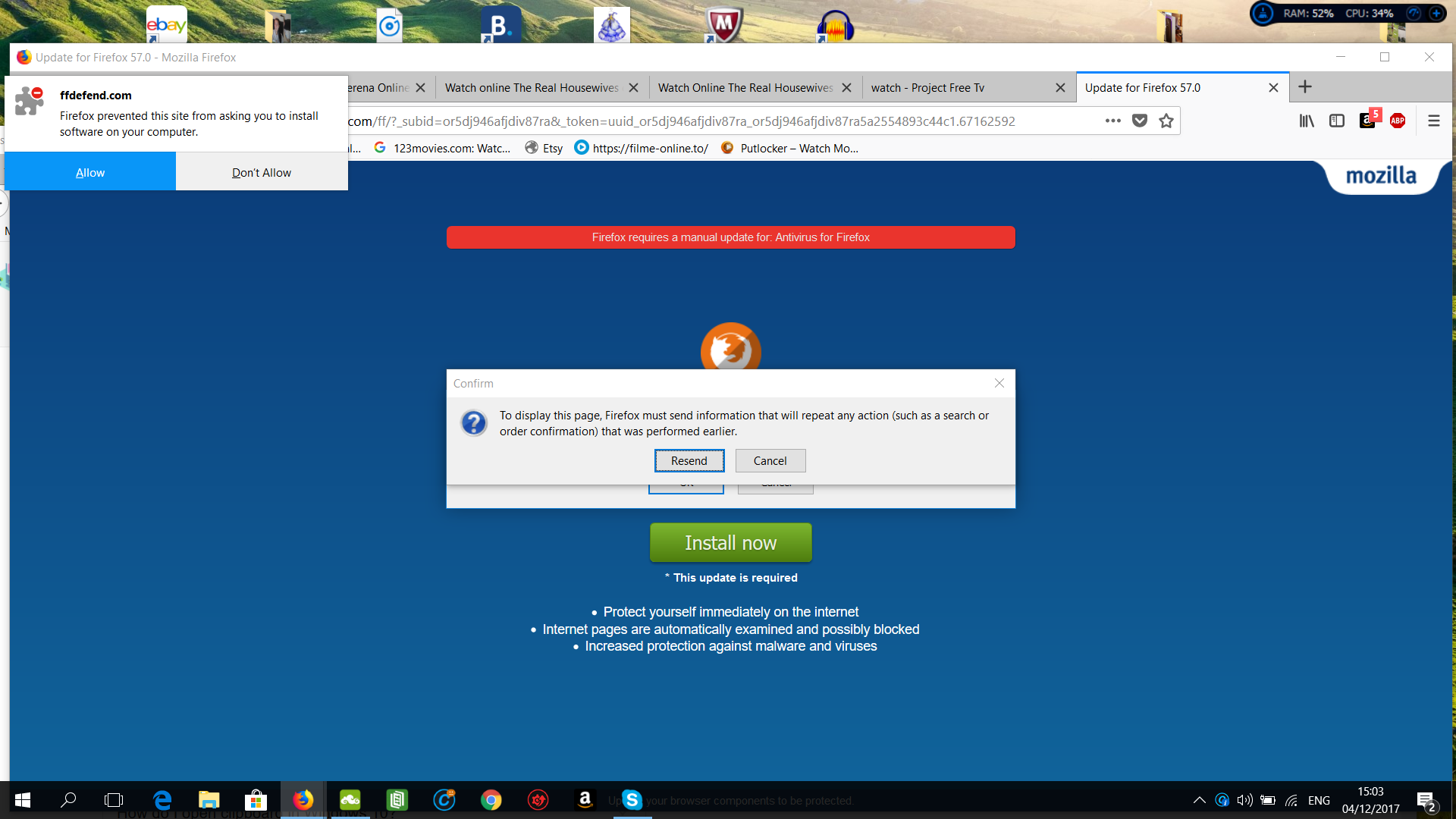 Como faço para ver meu Firefox em busca de malware?