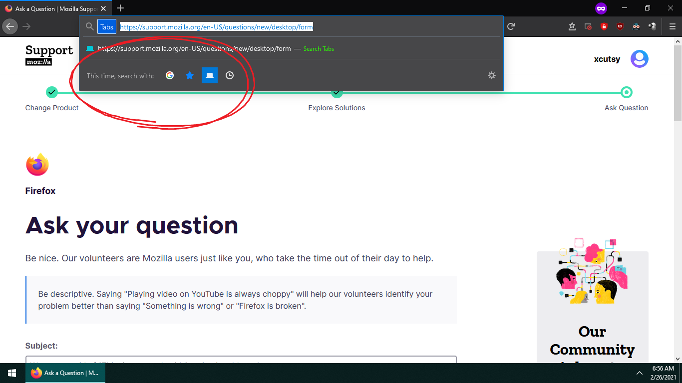 How to hide the search bar when in F11 ?, Firefox Support Forum