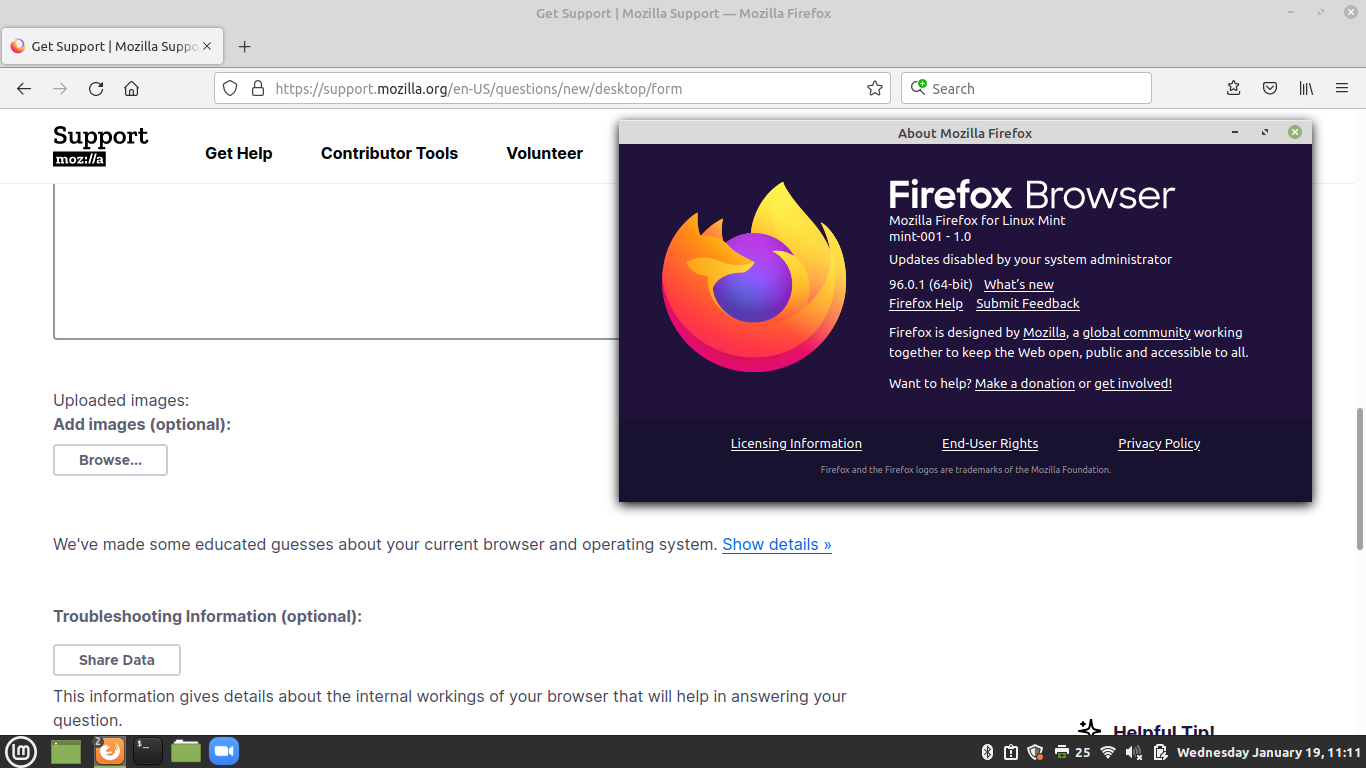 Mozilla support. My Firefox game.